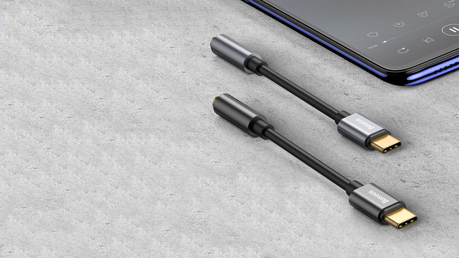 کابل تبدیل تایپ سی به 3.5 میلیمتری بیسوس مدل Baseus Type-C Male to 3.5mm Female Adapter L54 قابل استفاده برای تمام موبایل ها