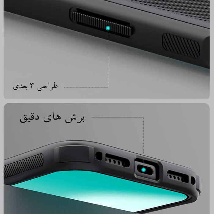 برش دقیق محل پورت ها