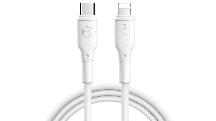 کابل شارژ تایپ سی به لایتنینگ 1.2 متری فست مک دودو MCDODO PD Fast Charge Type-c to Lightning 1.2M CA-729 بدنه مقاوم در برابر خمش