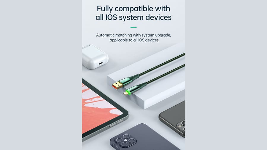 کابل شارژ سریع و انتقال داده لایتنینگ مک دودو Mcdodo CA-806 Auto Power Off Lightning Data Cable 1.2m دارای سازگاری بالا