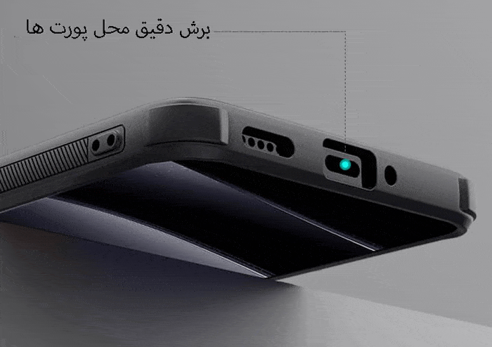 برش دقیق محل پورت های قاب مشکی