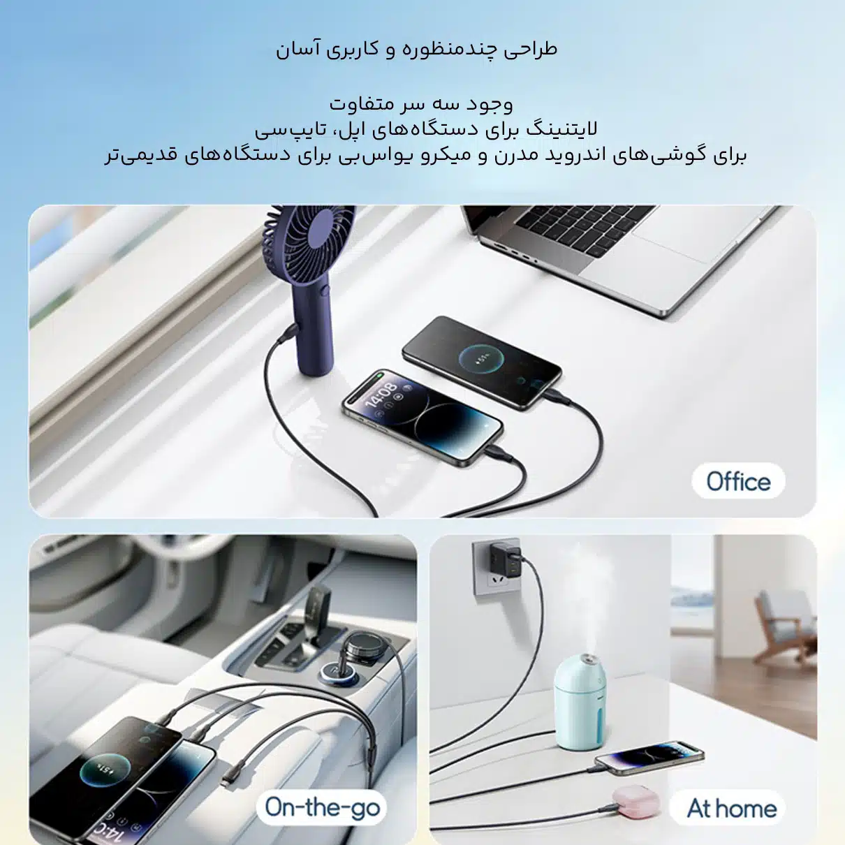 دستگاههای مختلف سازگار با کابل