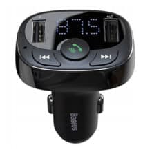 شارژر فندکی فست شارژ و گیرنده بلوتوثی ماشین بیسوس CCMT-01 S-09A