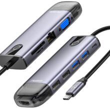 هاب تایپ‌سی 10 پورت مک‌دودو Mcdodo Type-C 10 in 1 Portable HUB HU-7420