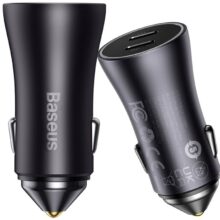 شارژر فندکی فست شارژ ماشین تایپ‌سی 40 وات بیسوس GJP000013