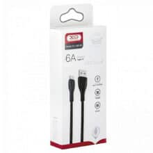 کابل شارژ فوق سریع یواس‌بی به تایپ‌سی ایکس‌او XO NB185 6A fast charger cable
