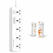 چند راهی برق ۵ سوکت، 3 یو اس بی و 1 تایپ سی الدنیو LDNIO SC5415 Power Strip With USB Port