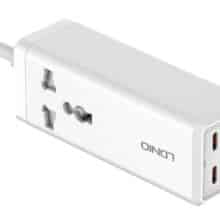 چند راهی برق یک سوکت و چهار پورت با توان 65 وات الدنیو LDNIO SC1418 Mini Smart Power Socket Plug Desktop