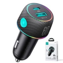 شارژر فندکی فست شارژ ماشین تایپ سی 60 وات جویروم CCN01