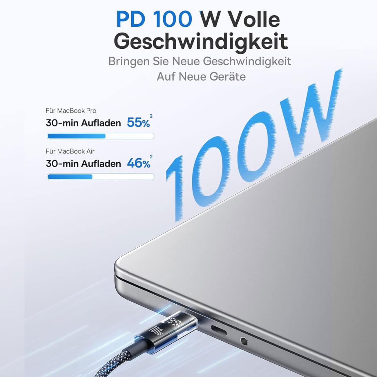 کابل شارژ با توان 100 وات