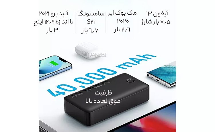 ظرفیت بالای 40000 میلی آمپری
