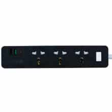 عکس چند راهی برق ارت دار سه سوکت، دو یو اس بی و یک تایپ سی پرووان PPS615 - فروشگاه ماه به ماه