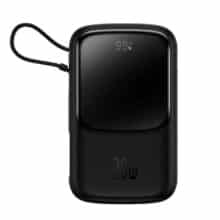 پاوربانک تایپ سی و یو اس بی 20 وات 10000 همراه با کابل لایتنینگ بیسوس PPQD060001