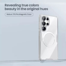 عکس قاب شفاف مگنتی سامسونگ گلکسی اس 25 اولترا نیلکین Nature TPU Pro Magnetic Case - فروشگاه ماه به ماه