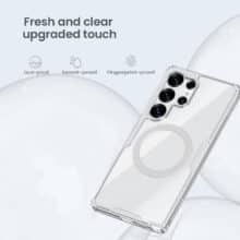 عکس قاب شفاف مگنتی سامسونگ گلکسی اس 25 اولترا نیلکین Nature TPU Pro Magnetic Case - فروشگاه ماه به ماه
