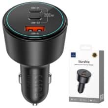 شارژر فندکی فست شارژ ماشین تایپ‌سی 200 وات ویوو WI-QC026