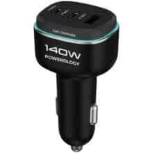 شارژر فندکی فست شارژ ماشین پاورولوژی Powerology مدل PCCSR025BKGY