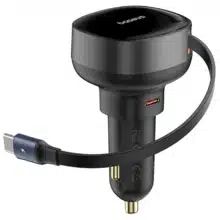 شارژر فندکی فست شارژ بیسوس Baseus مدل C0203100 توان 60 وات با کابل