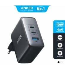 شارژر دیواری سوپر فست شارژ تایپ سی و یو اس بی 100 وات انکر A2145K11