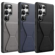 قاب گوشی سامسونگ S25 Ultra گرین لاین مدل GNSLRCS25UBK استند دار