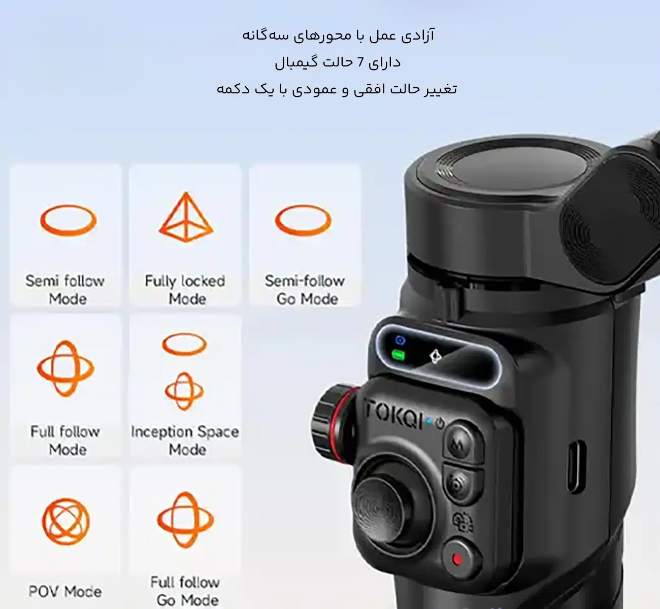 محور سه گانه و 7 حالت گیمبال
