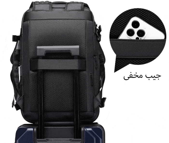 کوله پشتی متصل به چمدان