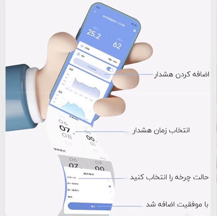 اتصال بلوتوث رطوبت سنج شیائومی
