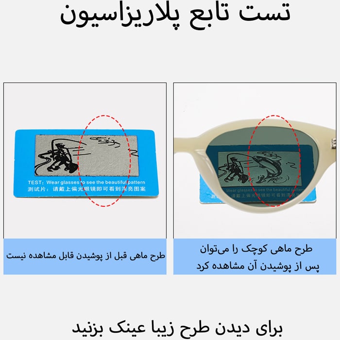 تست پلاریزه عینک دودی