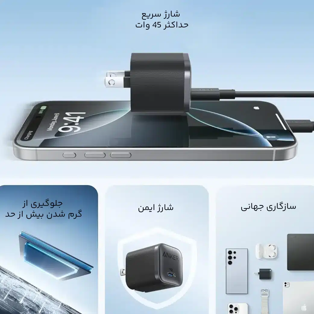 شارژر دیواری فست تایپ سی
