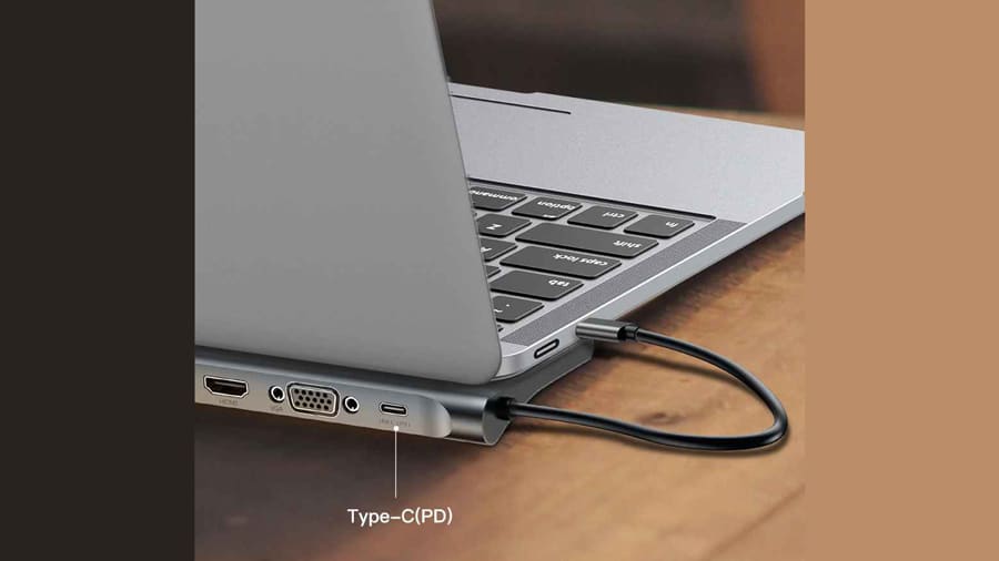 هاب آداپتور تایپ سی چند کاره بیسوس Baseus Enjoyment Type-C 11in1 Hub Adapter قابلیت شارژ سریع 60 واتی