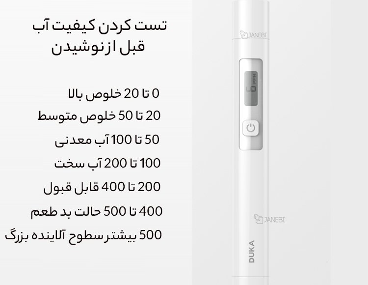 نمایش درجه خلوص آب