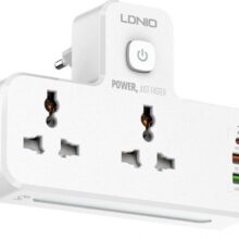 عکس چند راهی 2 سوکت و 2 یو‌اس‌بی و یک تایپ‌سی الدنیو Ldnio Power Strip SC2311 - فروشگاه ماه به ماه