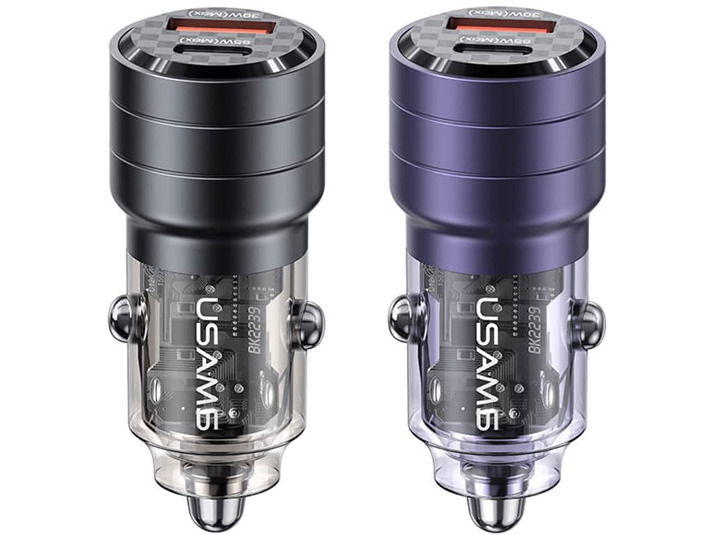 عکس شارژر فندکی فست شارژ ماشین تایپ سی 95 وات یوسامز US-CC176 C36 - فروشگاه ماه به ماه