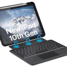 کاور کیبورددار مگنتی آیپد 10 اینچ کوتتسی Coteetci Magnetice Sphit Keyboard Lither Case Ipad 10 64011