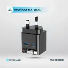 عکس شارژر دیواری 70 واتی پاورولوژی Powerology اصل مدل PWCUQC051 هوشمند - فروشگاه ماه به ماه