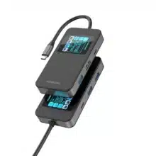هاب تایپ سی 6 پورت پورودو Porodo مدل PDTC630GY با نمایشگر دیجیتالی