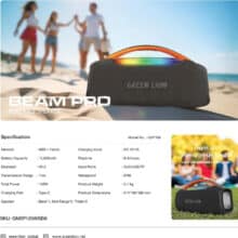 عکس اسپیکر بلوتوثی گرین لاین Green Lion مدل Beam Pro GSP100 - فروشگاه ماه به ماه