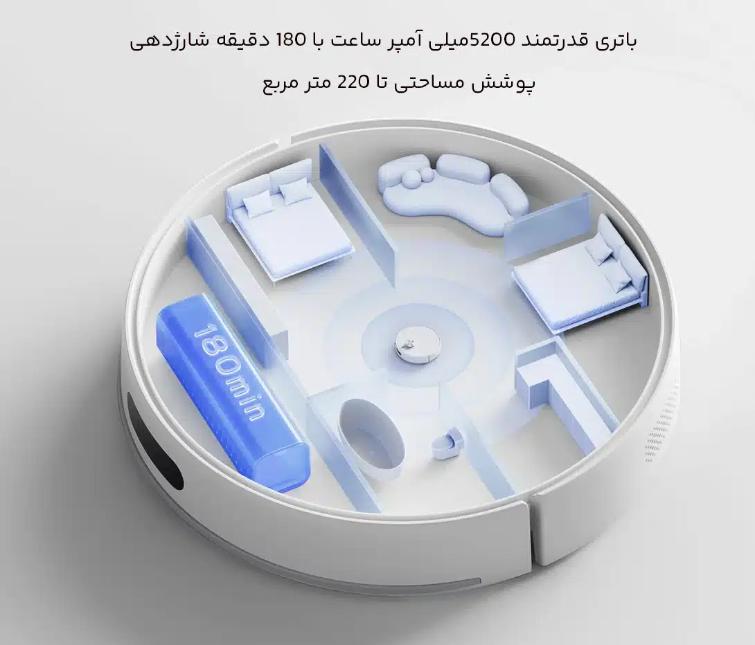 شارژدهی بالای جارو رباتیک