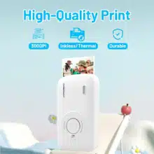 عکس پرینتر حرارتی شارژی پاورولوژی Powerology مدل PKDCZ2WH قابل حمل - فروشگاه ماه به ماه