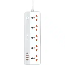 چند راهی برق هیسکا HISKA مدل CH-5517EU‎ با 5 سوکت و 4 پورت