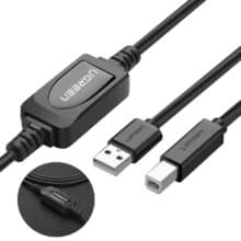 کابل پرینتر USB 3.0 یوگرین UGreen مدل US122 – 10374 طول 10 متر