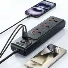 عکس چند راهی برق جویروم JOYROOM مدل JR-TE1 با 3 سوکت و 4 پورت - فروشگاه ماه به ماه