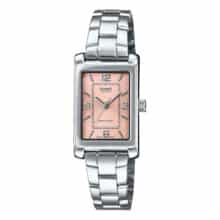 عکس ساعت مچی زنانه کاسیو Casio مدل LTP-1234DD-4ADF با صفحه هلویی - فروشگاه ماه به ماه