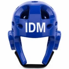 عکس کلاه تکواندو تزریقی IDM رنگ آبی و قرمز - فروشگاه ماه به ماه