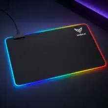 عکس ماوس پد مخصوص بازی هیسکا HISKA مدل HR-61 با نور پردازی RGB - فروشگاه ماه به ماه