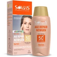 ضد آفتاب رنگی ضد چروک آردن سولاریس مدل Age Repair NEWGEN بژ روشن SPF50+