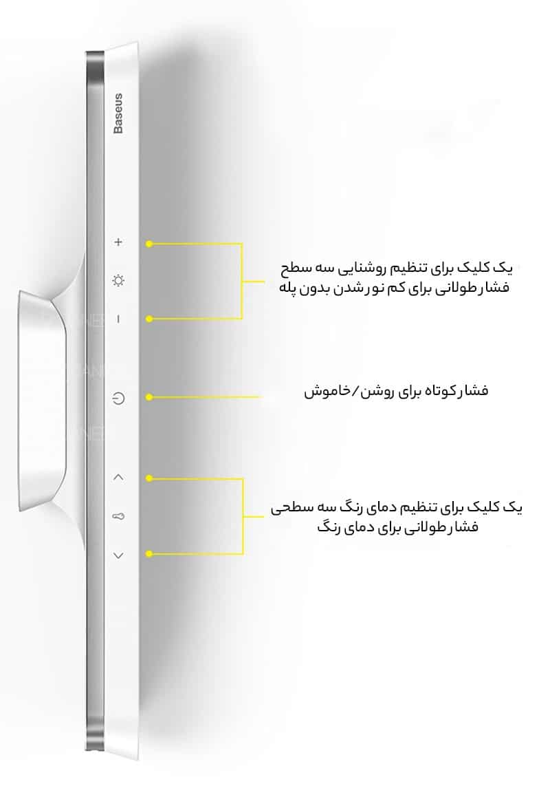 چراغ مطالعه شارژی مگنتی بیسوس Baseus Magnetic Stepless Dimming Charging Desk Lamp Pro DGXC-02