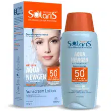 لوسیون ضد آفتاب بی رنگ آردن سولاریس Aqua Newgen آبرسان SPF50+