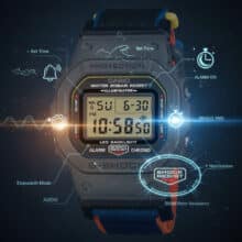 عکس ساعت مچی کاسیو Casio G-SHOCK مدل  DW-5600MNC-8A2DR بند پارچه ای - فروشگاه ماه به ماه