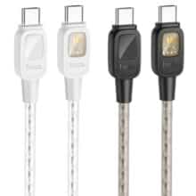 عکس کابل دوسر تایپ سی هوکو Hoco مدل U124 توان 60 وات 1.2 متر - فروشگاه ماه به ماه